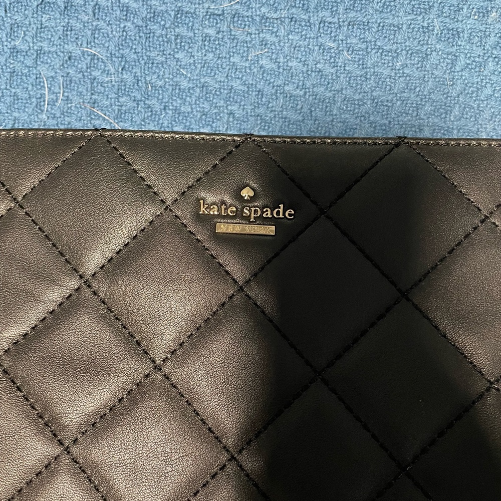 Kate Spade Black Quilted Leather Crossbody Bag - Picture 2 of 7